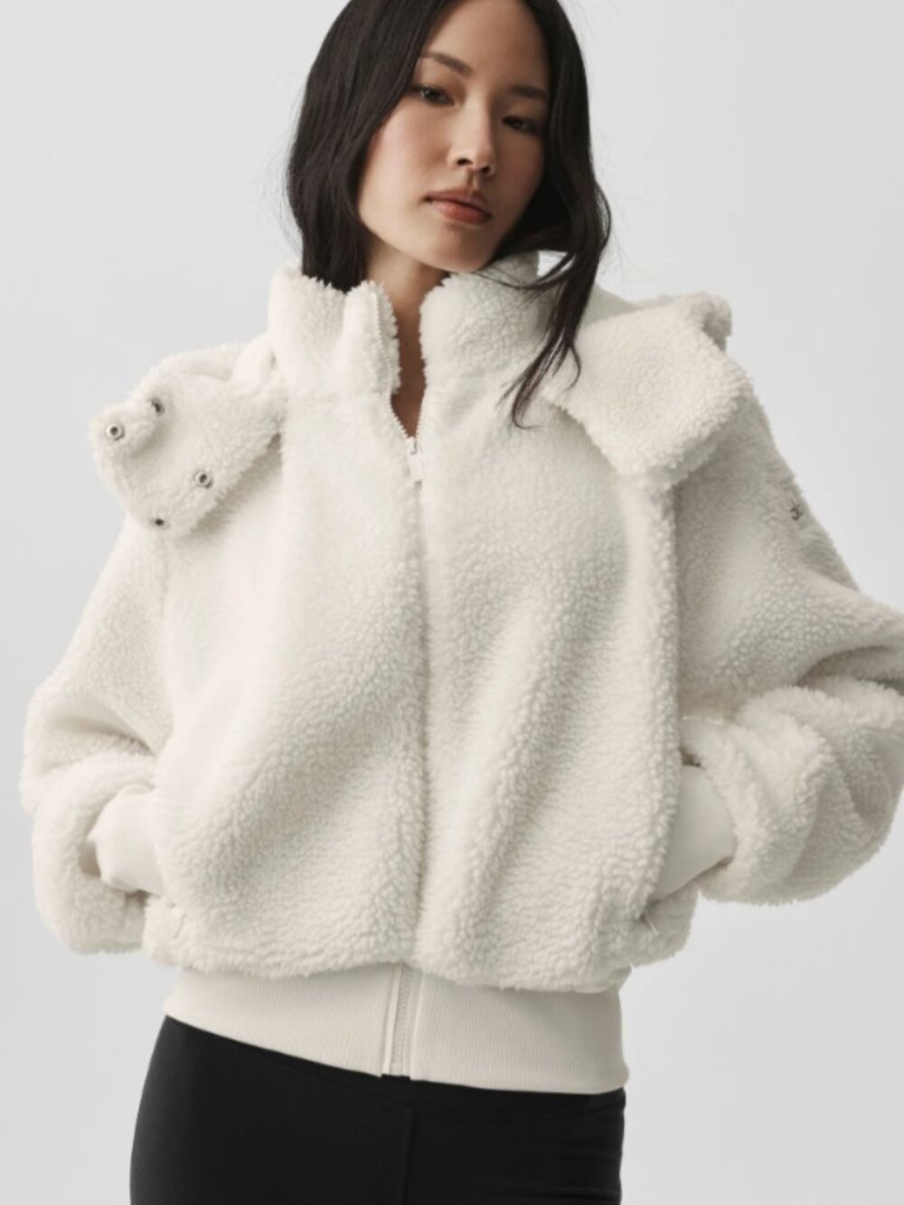 ALO Yoga Foxy Sherpa Jacket NWT Oversized Faux Fur S–L